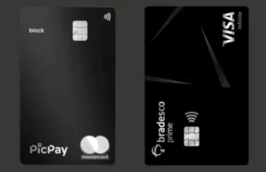 Cartão Bradesco Prime Black e Picpay Black - lado a lado para comparação