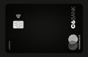 Cartão C6 Carbon Mastercard Black com design premium e benefícios exclusivos.
