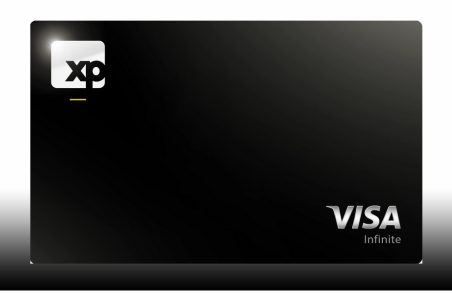 Imagem frontal do cartão XP Black com design elegante e sofisticado.